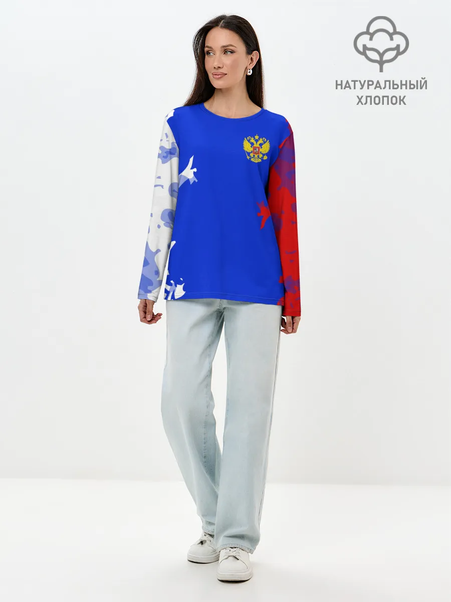 Лонгслив женский. Хлопок / RUSSIA SPORT