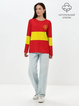 Лонгслив женский. Хлопок / Manchester United