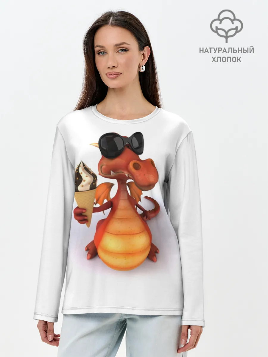 Лонгслив женский. Хлопок / ДОБРЫЙ ДРАКОН | GOOD DRAGON