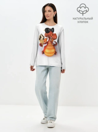 Лонгслив женский. Хлопок / ДОБРЫЙ ДРАКОН | GOOD DRAGON