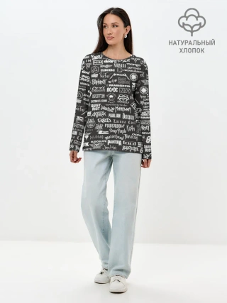 Лонгслив женский. Хлопок / Rock Star