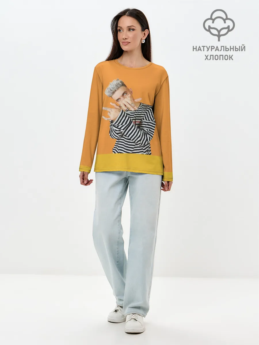 Лонгслив женский. Хлопок / Сайонара бой