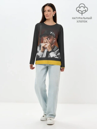 Лонгслив женский. Хлопок / Сайонара бой