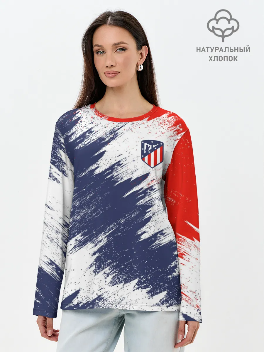 Лонгслив женский. Хлопок / Atletico Madrid