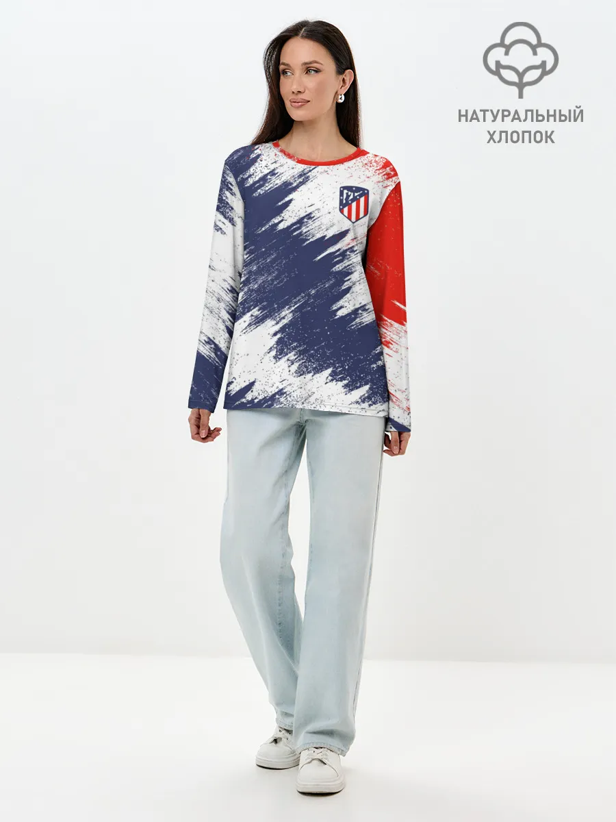 Лонгслив женский. Хлопок / Atletico Madrid