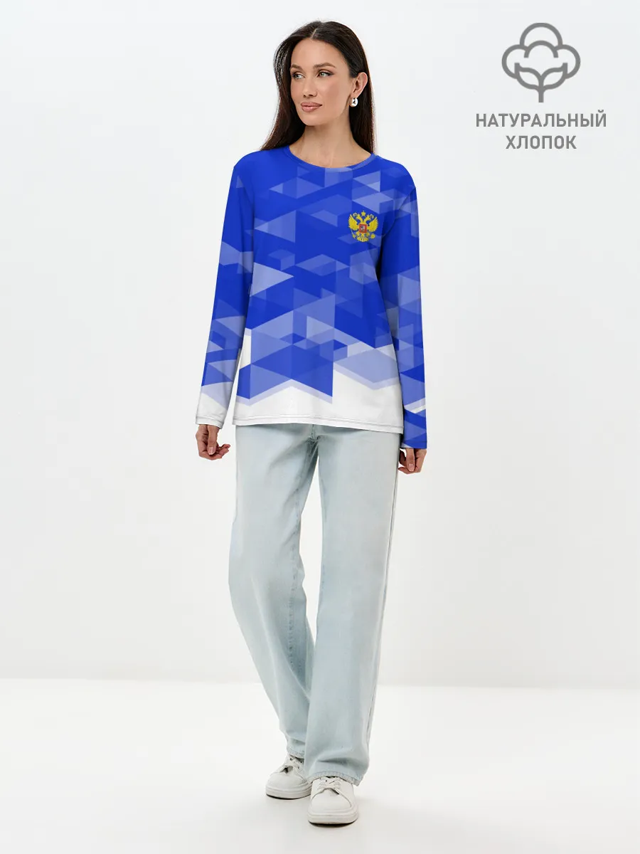 Лонгслив женский. Хлопок / RUSSIA SPORT
