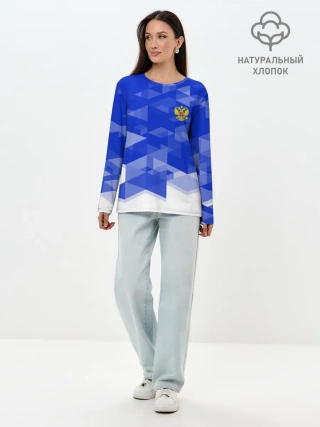 Лонгслив женский. Хлопок / RUSSIA SPORT