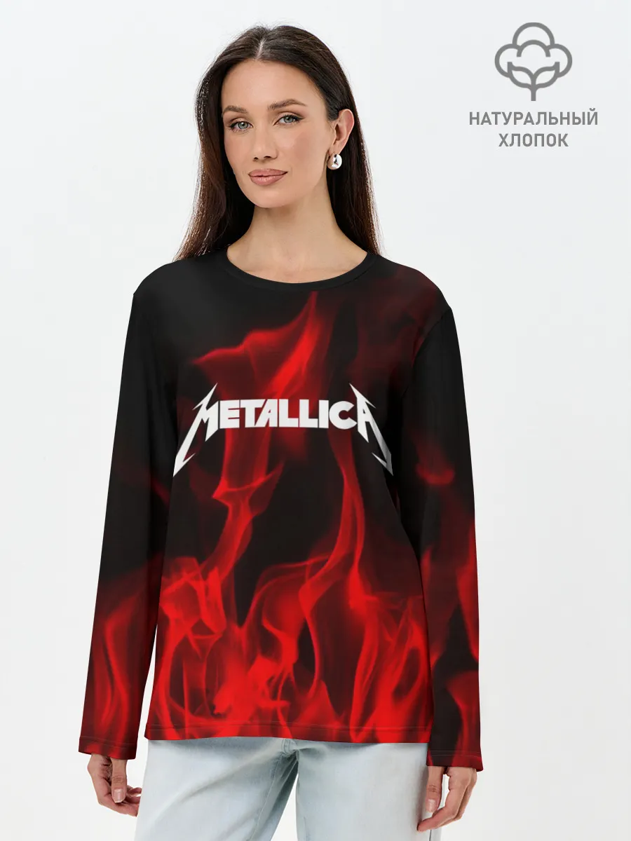 Лонгслив женский. Хлопок / METALLICA
