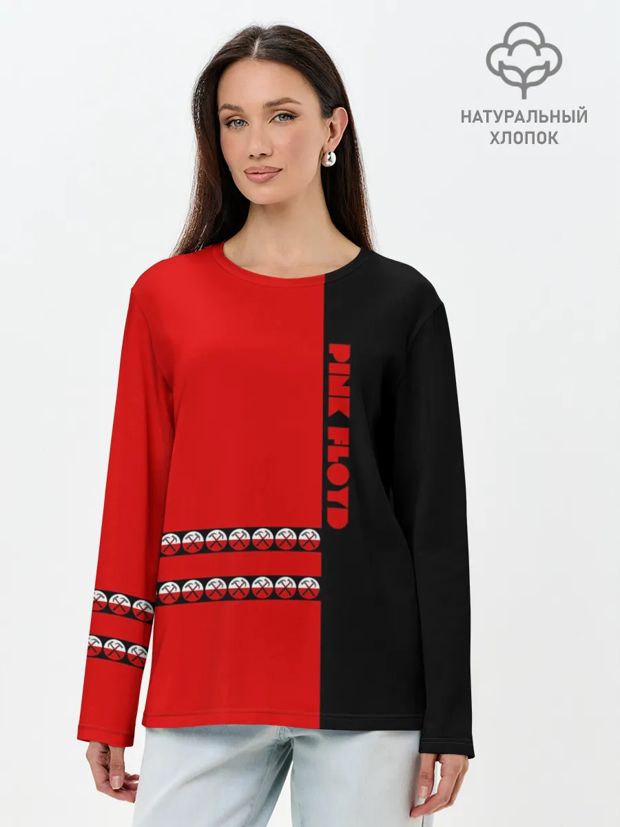 Лонгслив женский. Хлопок / Pink Floyd