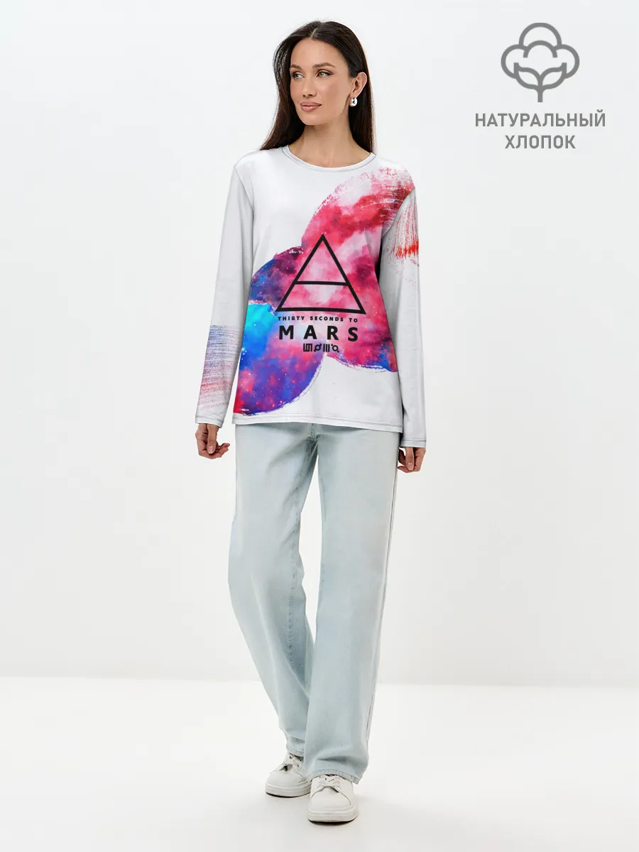 Лонгслив женский. Хлопок / 30 Seconds to Mars