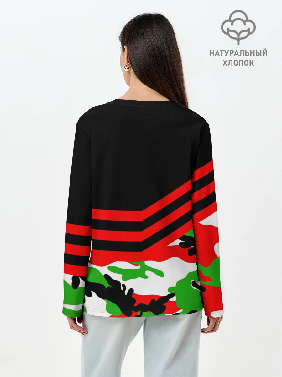 Лонгслив женский. Хлопок / Камуфляж CS:GO