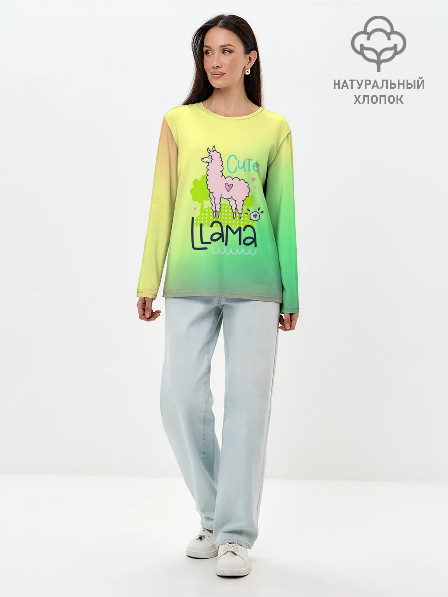 Лонгслив женский. Хлопок / LAMA