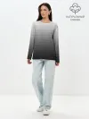 Лонгслив женский. Хлопок / Серые полосы