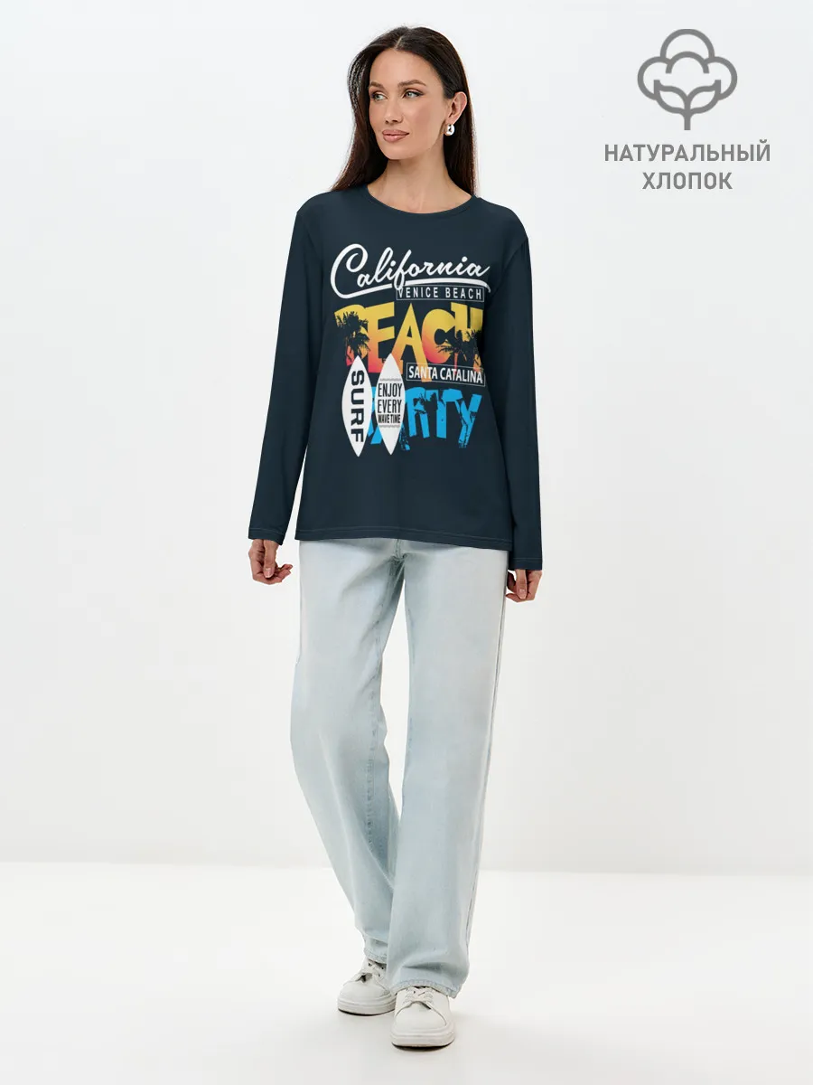Лонгслив женский. Хлопок / Калифорния