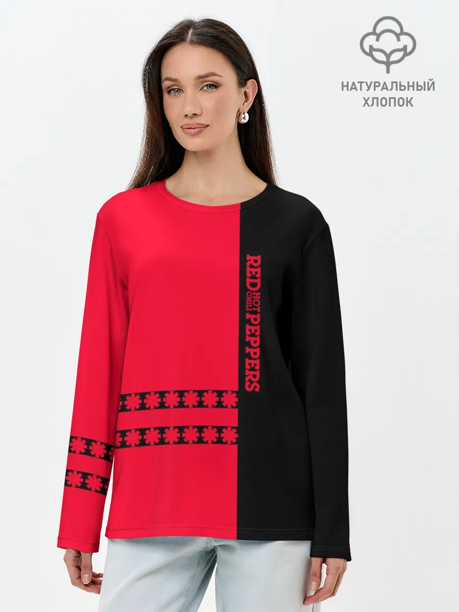 Лонгслив женский. Хлопок / Red Hot Chili Peppers