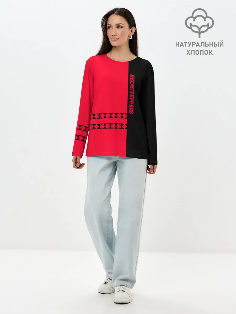 Лонгслив женский. Хлопок / Red Hot Chili Peppers