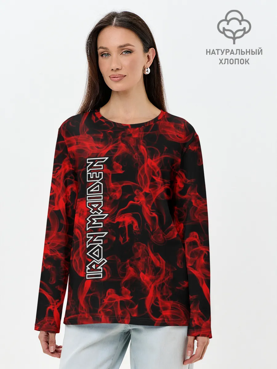 Лонгслив женский. Хлопок / Iron Maiden