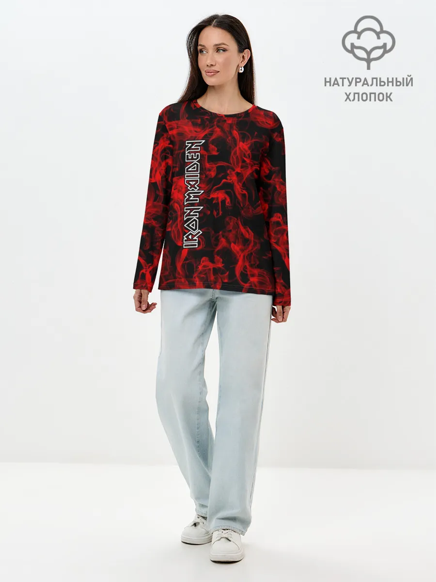 Лонгслив женский. Хлопок / Iron Maiden