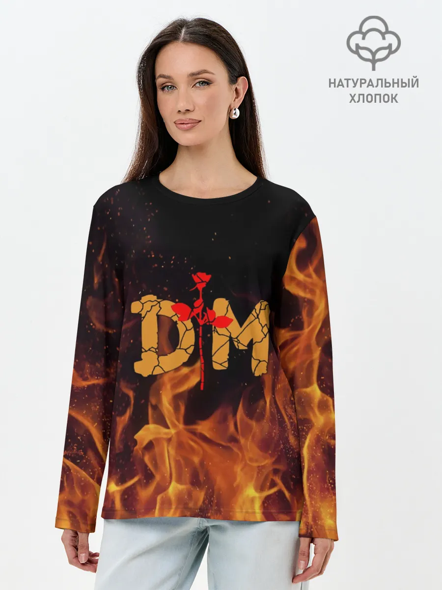 Лонгслив женский. Хлопок / Depeche Mode