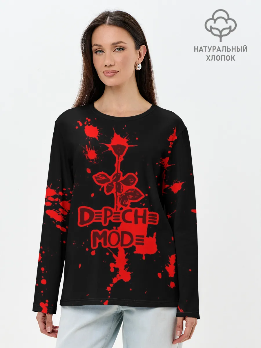 Лонгслив женский. Хлопок / Depeche Mode