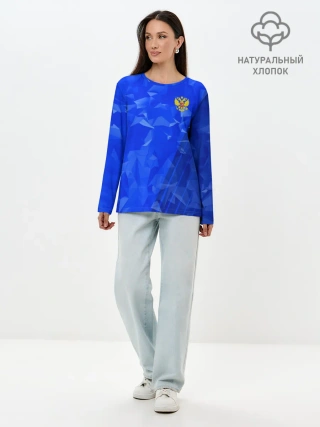 Лонгслив женский. Хлопок / RUSSIA SPORT