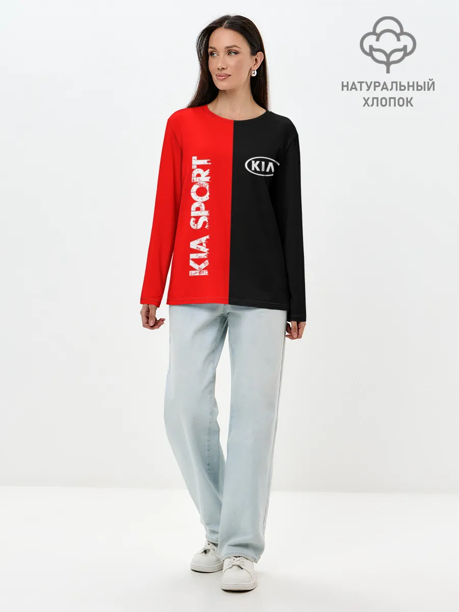 Лонгслив женский. Хлопок / KIA SPORT
