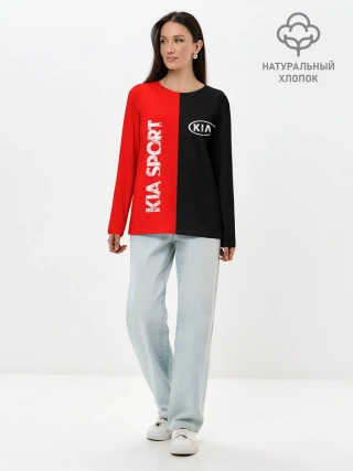 Лонгслив женский. Хлопок / KIA SPORT