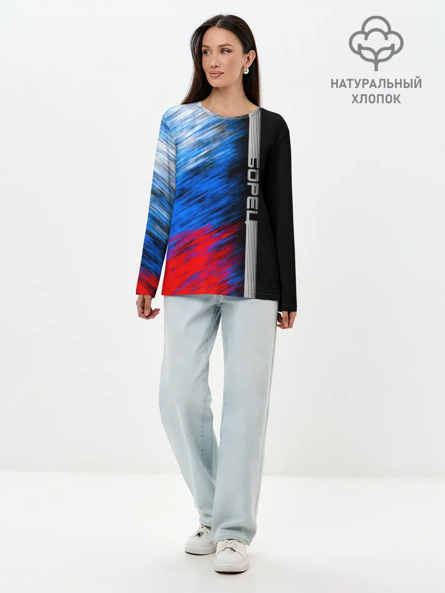 Лонгслив женский. Хлопок / Борец