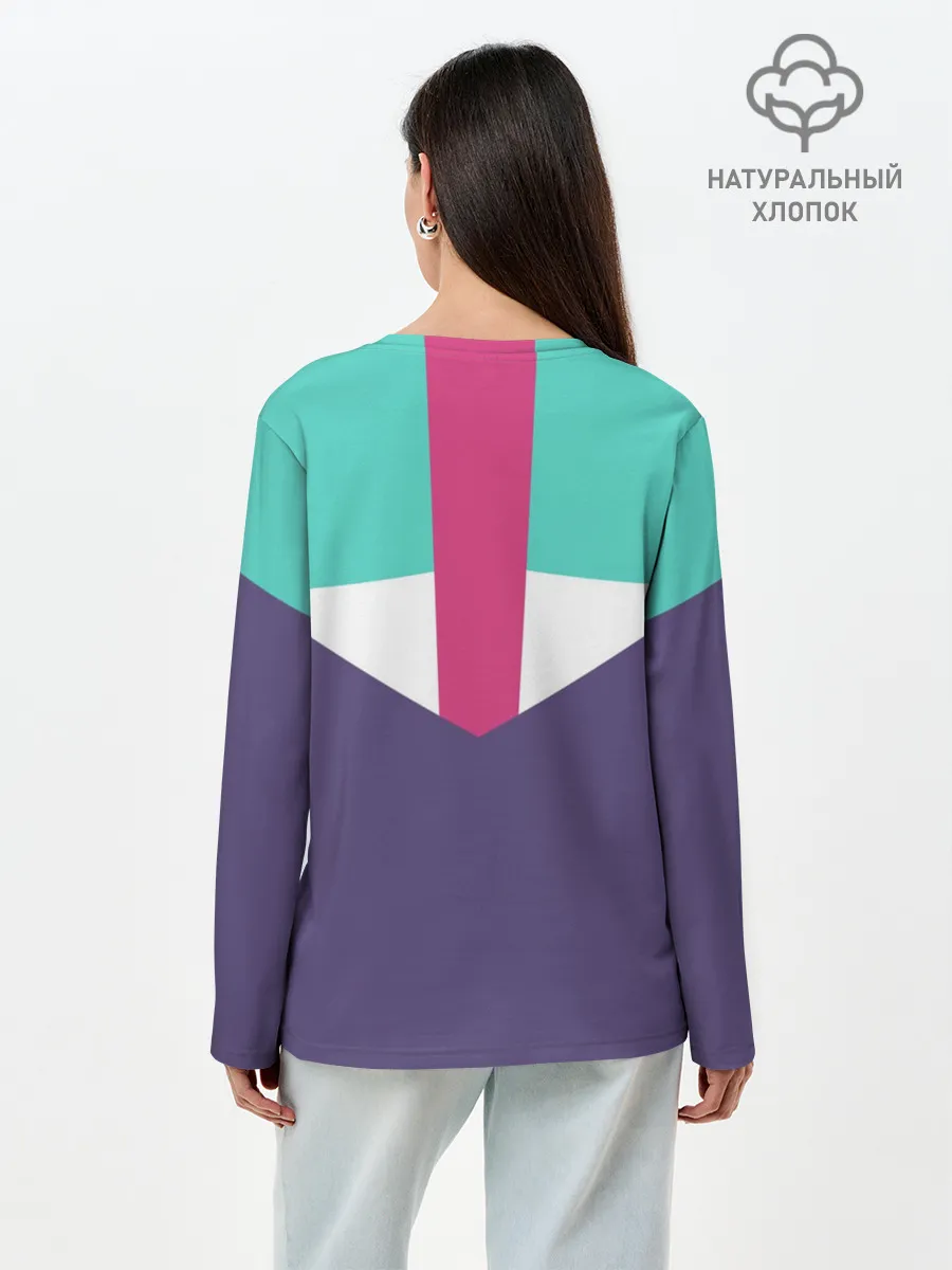 Лонгслив женский. Хлопок / Стиль 90 х