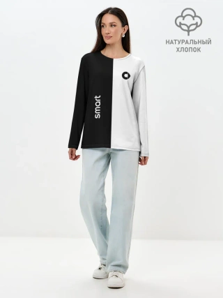Лонгслив женский. Хлопок / Smart