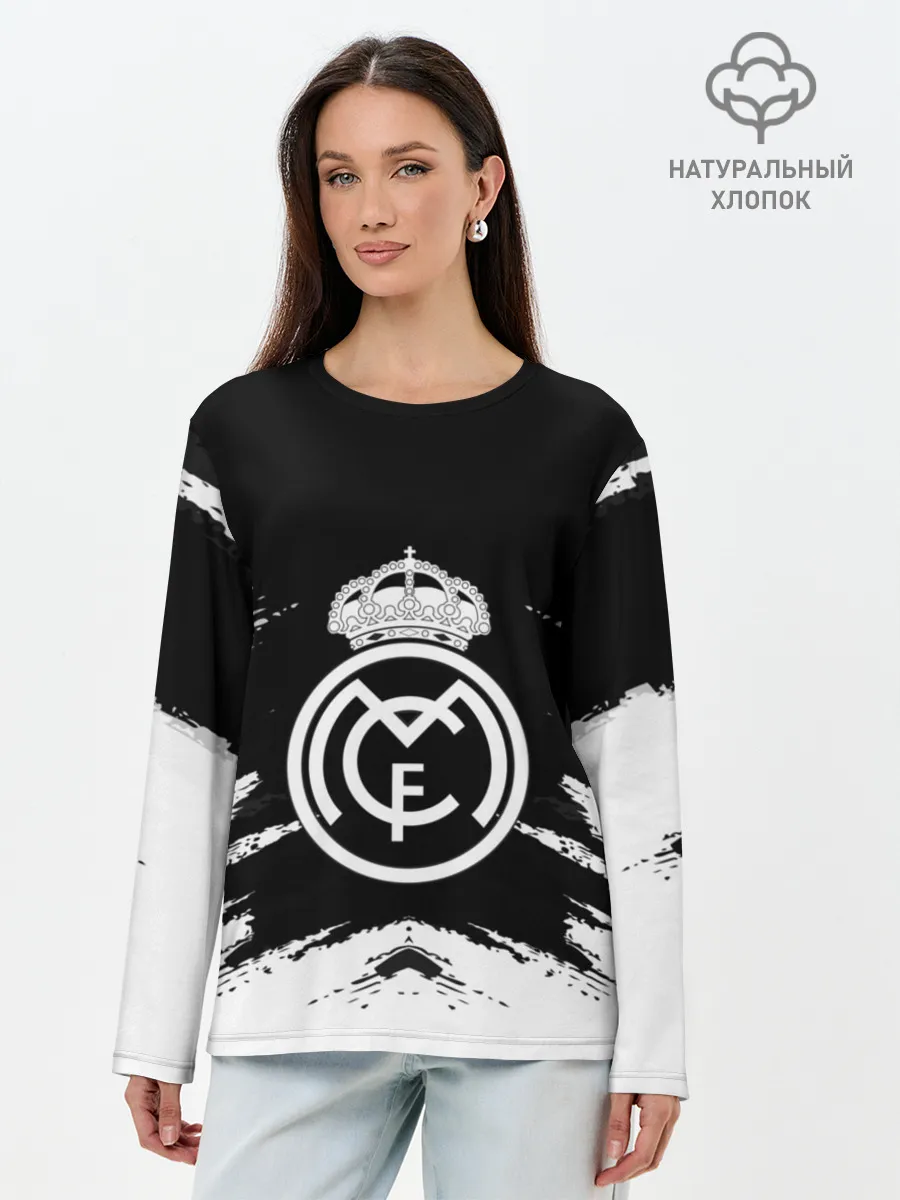 Лонгслив женский. Хлопок / REAL MADRID