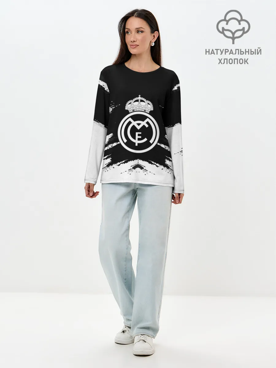Лонгслив женский. Хлопок / REAL MADRID
