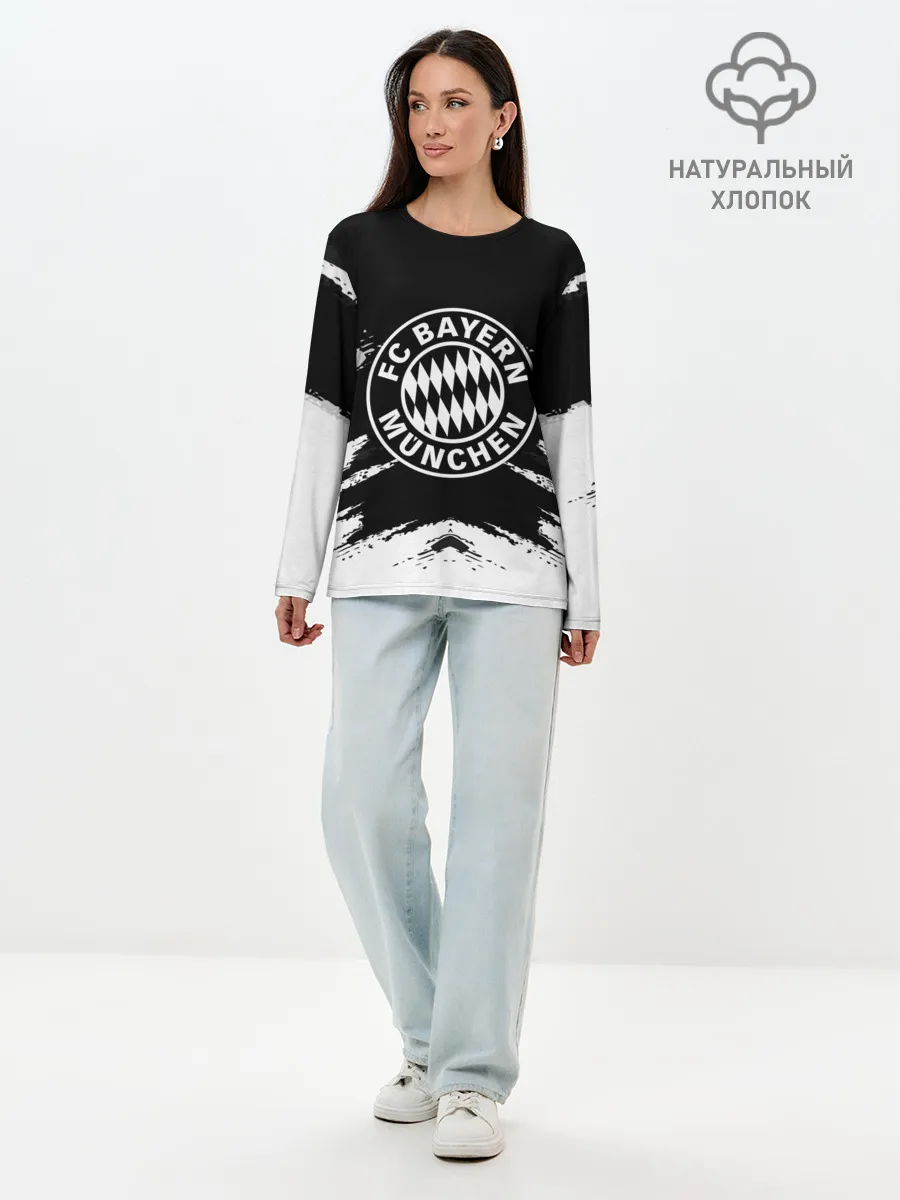 Лонгслив женский. Хлопок / BAYERN MUNCHEN