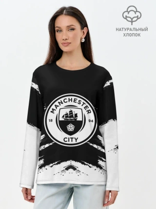 Лонгслив женский. Хлопок / MANCHESTER CITY
