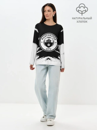 Лонгслив женский. Хлопок / MANCHESTER CITY