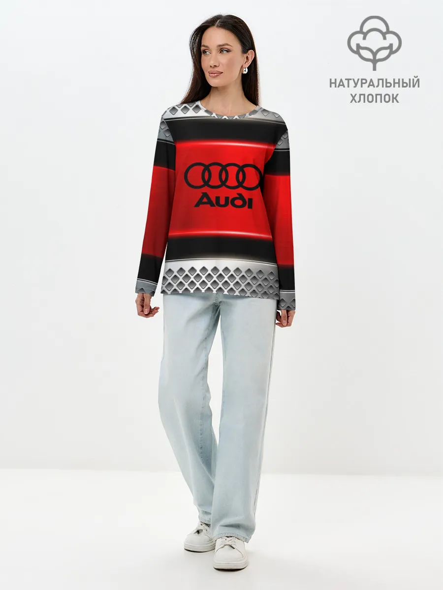 Лонгслив женский. Хлопок / AUDI