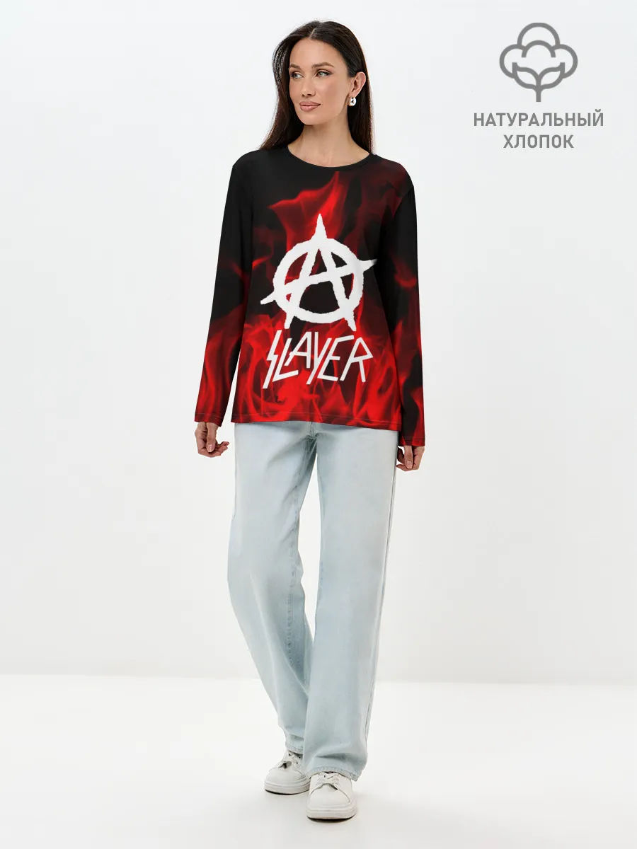 Лонгслив женский. Хлопок / SLAYER