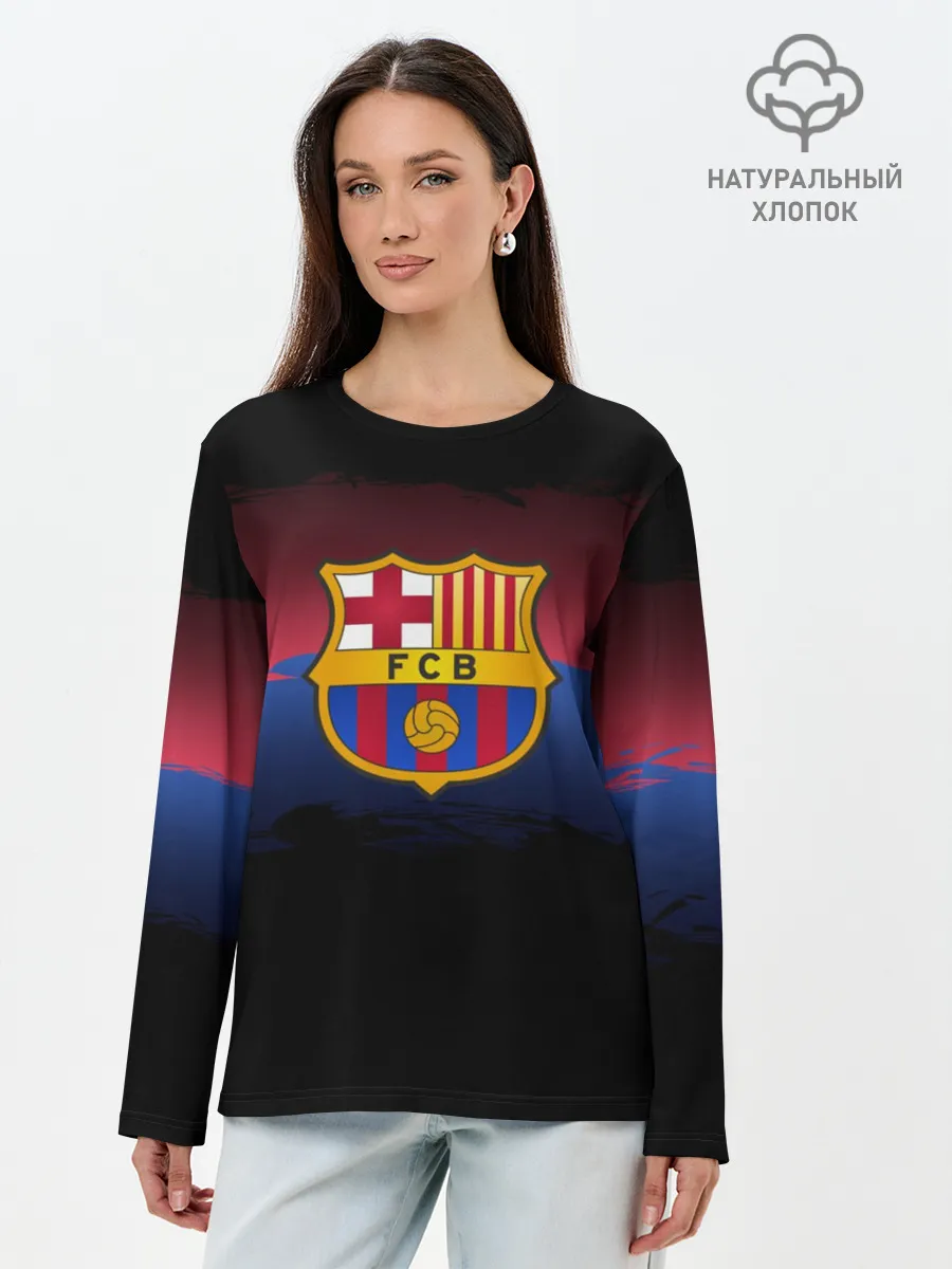 Лонгслив женский. Хлопок / Barcelona FC