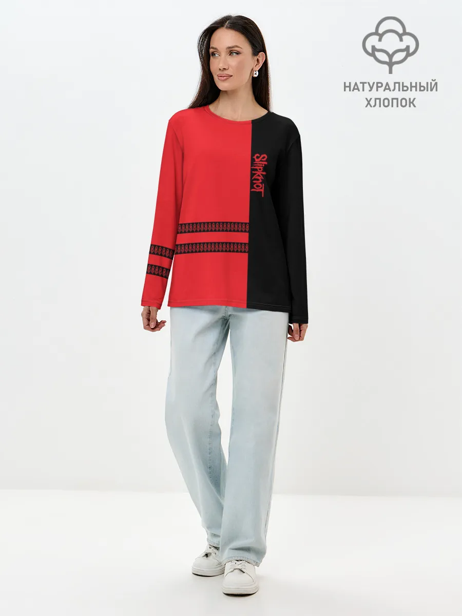 Лонгслив женский. Хлопок / Slipknot