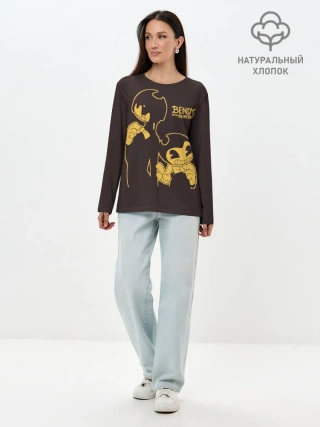 Лонгслив женский. Хлопок / Bendy and the ink machine