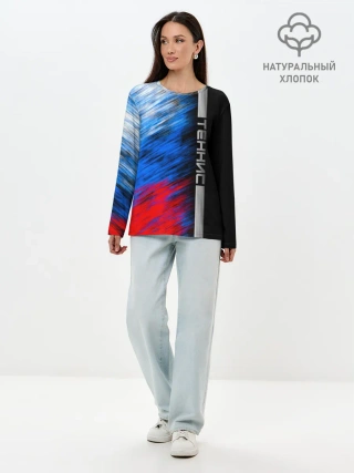 Лонгслив женский. Хлопок / Теннис