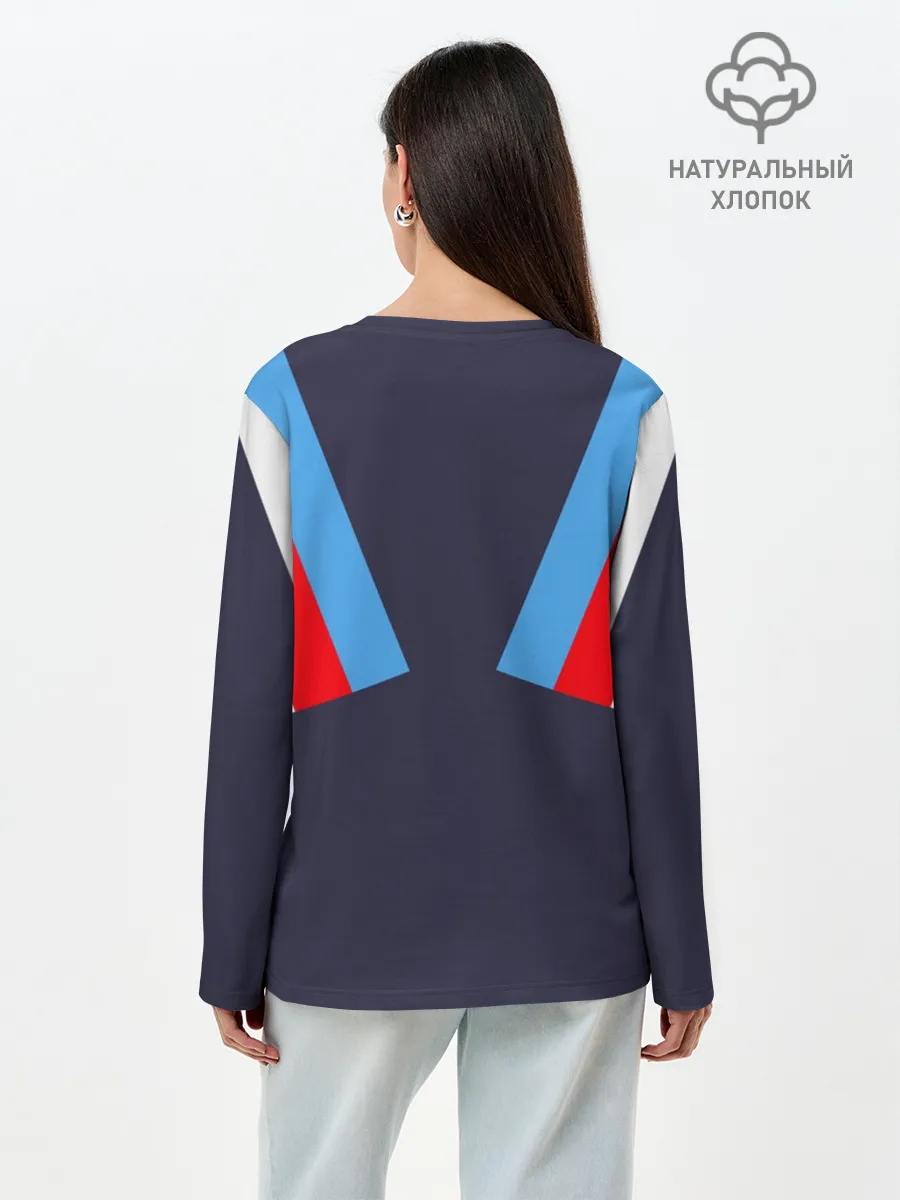 Лонгслив женский. Хлопок / Стиль 90 х