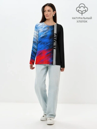 Лонгслив женский. Хлопок / Атлет