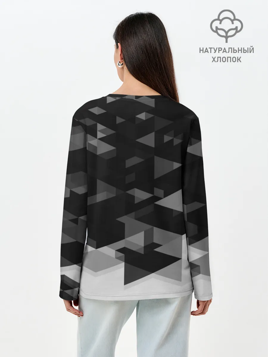 Лонгслив женский. Хлопок / Monaco Geometry Sport