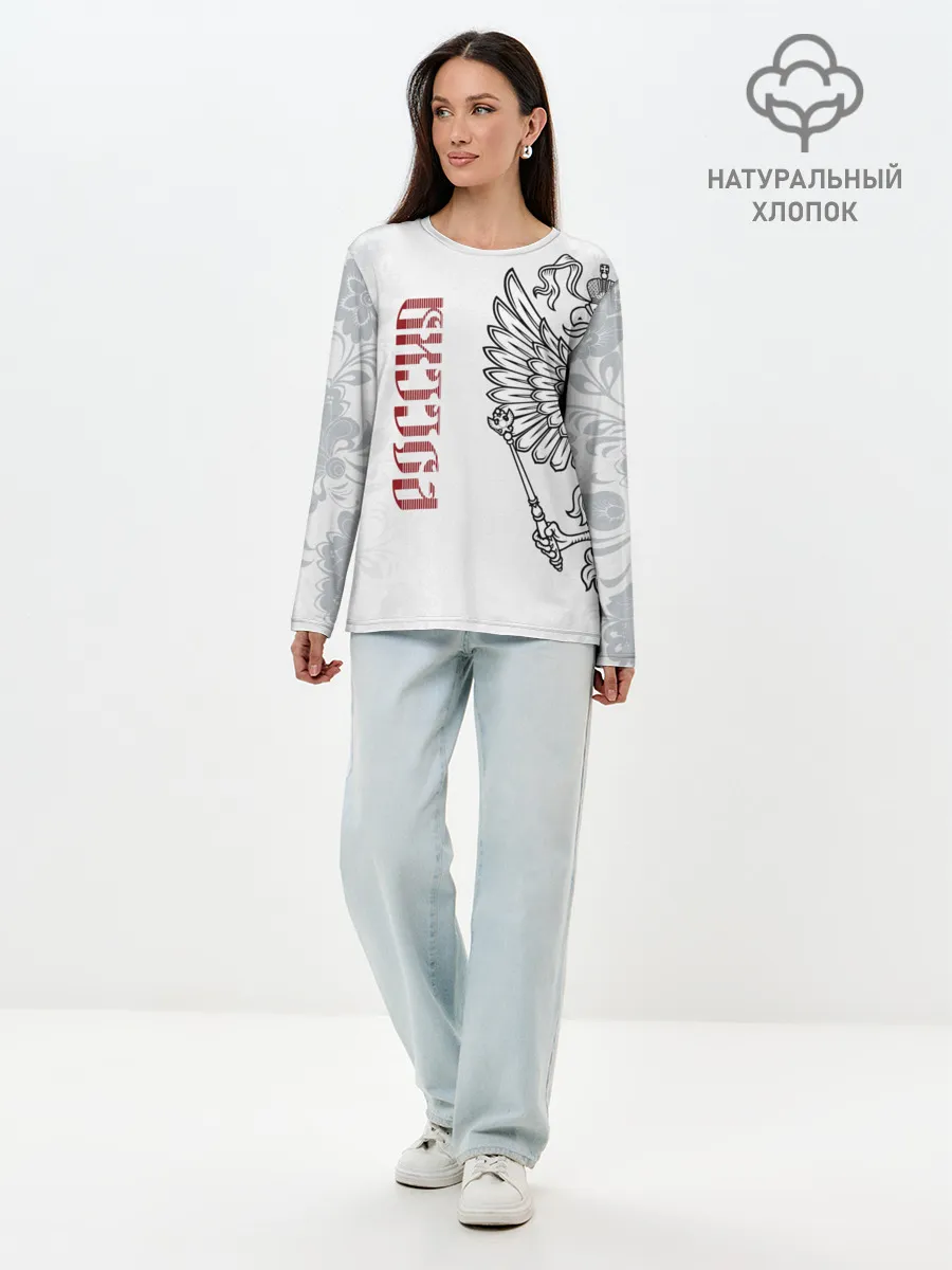 Лонгслив женский. Хлопок / Россия