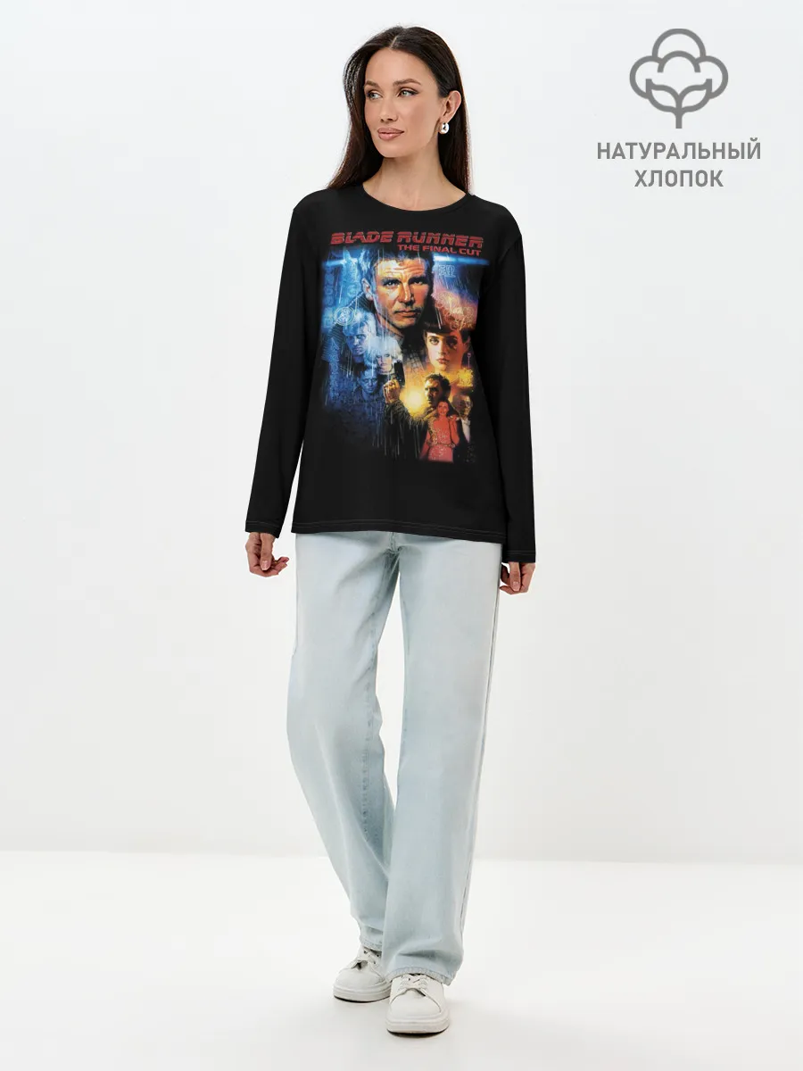 Лонгслив женский. Хлопок / Бегущий по лезвию
