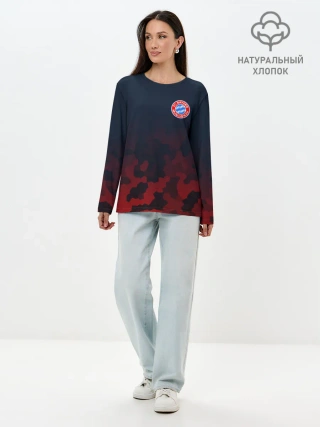 Лонгслив женский. Хлопок / BAYERN MUNCHEN SPORT