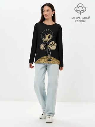 Лонгслив женский. Хлопок / Bendy and the ink machine