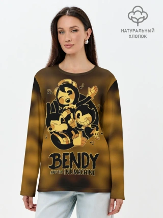 Лонгслив женский. Хлопок / Bendy and the ink machine