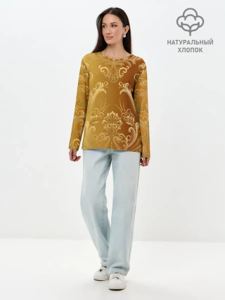 Лонгслив женский. Хлопок / ЗОЛОТОЙ УЗОР.